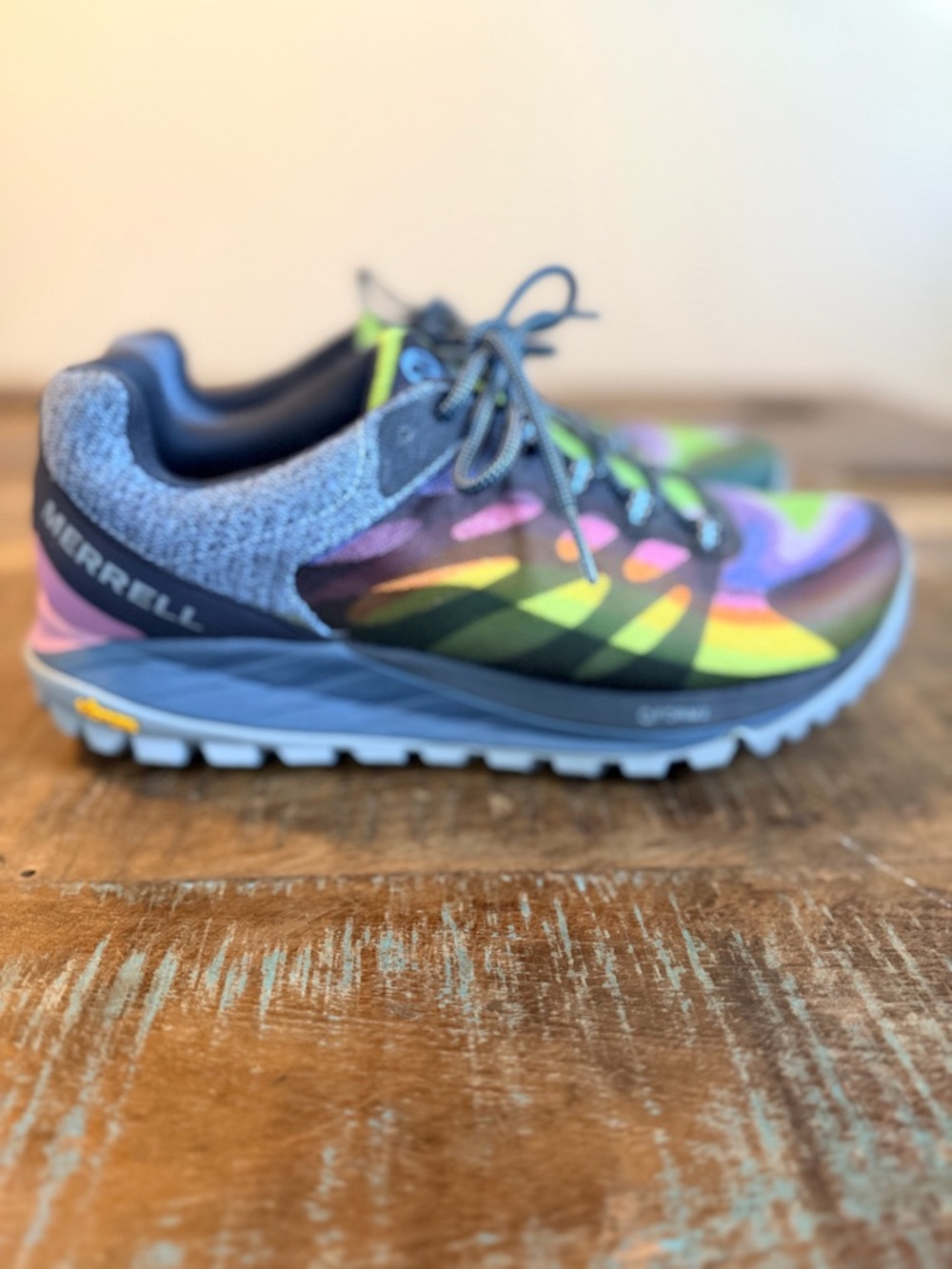 Merrell Kids Multicolor Green Purple Athletic Sneakers - Picture 2 of 7